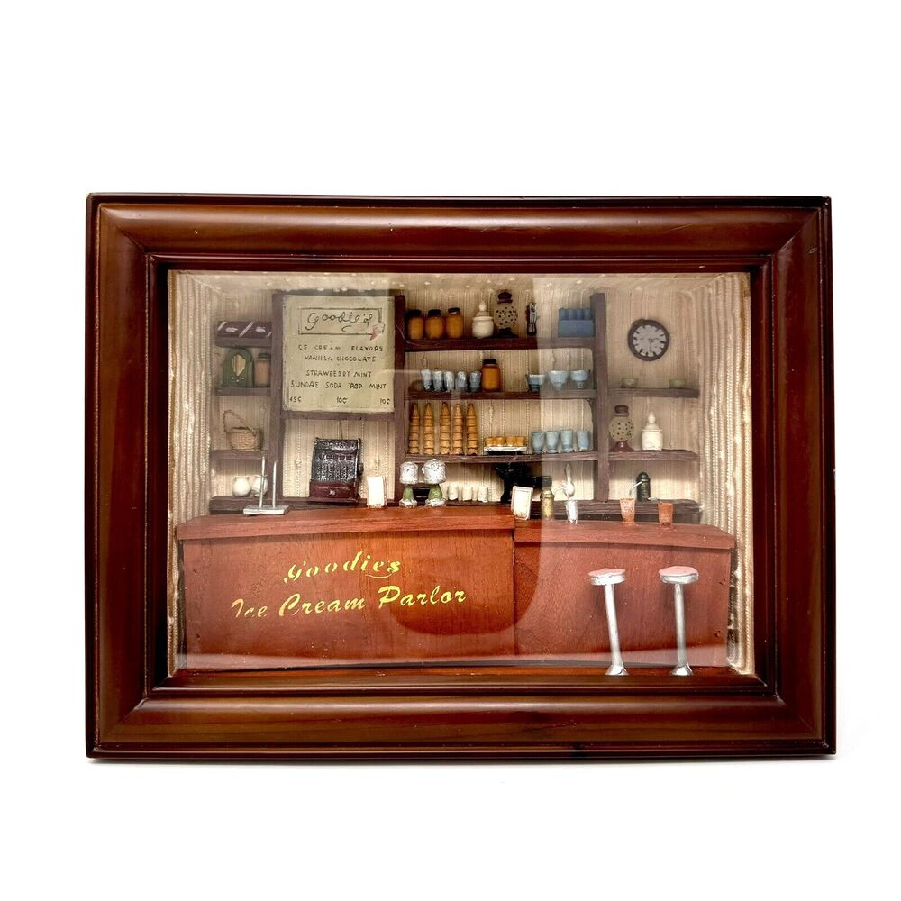 Thomas Pacconi Classics Goodies Ice Cream Parlor Shadowbox Diorama 3D Art 2002